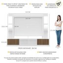 Ver imagem 3 de Rack com Painel e Suporte para TV até 65 Polegadas Prateleiras com Espelho Oslo Multimóveis Branco/M