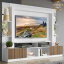 Ver imagem 1 de Rack com Painel e Suporte para TV até 65 Polegadas Prateleiras com Espelho Oslo Multimóveis Branco/M