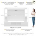 Ver imagem 3 de Rack com Painel e Suporte para TV até 65 Polegadas Prateleiras com Espelho Oslo Multimóveis Branco
