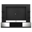 Ver imagem 6 de Rack com Painel e Suporte TV 65 Polegadas Portas com Espelho Oslo Multimóveis Preto/Lacca Fumê