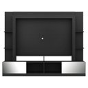 Ver imagem 6 de Rack com Painel e Suporte para TV até 65 Polegadas Portas com Espelho Oslo Multimóveis Preto/Branco