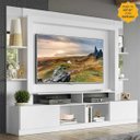 Ver imagem 1 de Rack com Painel TV 65 Polegadas Prateleiras com Espelho Oslo Multimóveis Branco