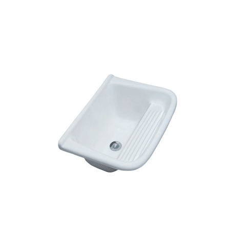 Tanque Mármore Sintético Simples T001 60x50 Branco - Decoralita