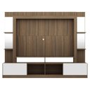 Ver imagem 6 de Rack com Painel TV 65 Polegadas Prateleiras com Espelho Oslo Multimóveis Madeirado/Branco