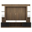 Ver imagem 6 de Rack com Painel TV 65 Polegadas Prateleiras com Espelho Oslo Multimóveis Madeirado/Preto