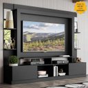 Ver imagem 1 de Rack com Painel TV 65 Polegadas Prateleiras com Espelho Oslo Multimóveis Preto