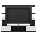 Ver imagem 6 de Rack com Painel TV 65 Polegadas Prateleiras com Espelho Oslo Multimóveis Preto/Branco