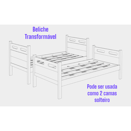 Beliche ou Duas Camas Solteiro C 2 Colchões D20 Confortáveis - 3