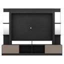 Ver imagem 6 de Rack com Painel TV 65 Polegadas Prateleiras com Espelho Oslo Multimóveis Preto/Lacca Fumê
