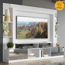 Ver imagem 1 de Rack Estante com Painel TV 65 Polegadas e Espelho Oslo Multimóveis Branco