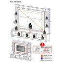 Ver imagem 4 de Rack Estante com Painel TV 65 Polegadas e Espelho Oslo Multimóveis Branco/Madeirado