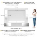 Ver imagem 3 de Rack Estante com Painel TV 65 Polegadas e Espelho Oslo Multimóveis Branco/Madeirado