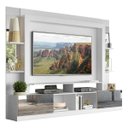 Ver imagem 2 de Rack Estante com Painel TV 65 Polegadas e Espelho Oslo Multimóveis Branco/Madeirado