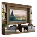 Ver imagem 2 de Rack Estante com Painel TV 65 Polegadas e Espelho Oslo Multimóveis Madeirado/Branco