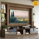 Ver imagem 1 de Rack Estante com Painel TV 65 Polegadas e Espelho Oslo Multimóveis Madeirado