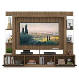 Rack Estante com Painel TV 65 Polegadas e Espelho Oslo Multimóveis Madeirado/Preto - 5 Rack Estante com Painel TV 65 Polegadas e Espelho Oslo Multimóveis Madeirado/Preto - 5