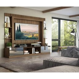 Rack Estante com Painel TV 65 Polegadas e Espelho Oslo Multimóveis Madeirado/Tenerife - 7 Rack Estante com Painel TV 65 Polegadas e Espelho Oslo Multimóveis Madeirado/Tenerife - 7