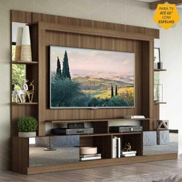 Rack Estante com Painel TV 65 Polegadas e Espelho Oslo Multimóveis Madeirado/Tenerife - 1 Rack Estante com Painel TV 65 Polegadas e Espelho Oslo Multimóveis Madeirado/Tenerife - 1