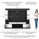 Ver imagem 3 de Rack Estante com Painel TV 65 Polegadas e Espelho Oslo Multimóveis Preto/Branco
