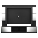 Ver imagem 6 de Rack Estante com Painel TV 65 Polegadas e Espelho Oslo Multimóveis Preto/Branco