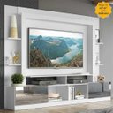 Ver imagem 2 de Rack com Painel TV 65 Polegadas Portas com Espelho Oslo Multimóveis Branco