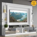 Ver imagem 1 de Rack com Painel TV 65 Polegadas Portas com Espelho Oslo Multimóveis Branco/Lacca Fumê