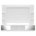 Ver imagem 1 de Rack com Painel TV 65 Polegadas Portas com Espelho Oslo Multimóveis Branco/Preto