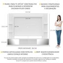 Ver imagem 3 de Rack com Painel TV 65 Polegadas Portas com Espelho Oslo Multimóveis Branco/Madeirado