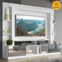 Ver imagem 1 de Rack com Painel TV 65 Polegadas Portas com Espelho Oslo Multimóveis Branco/Tenerife