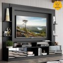 Ver imagem 1 de Rack com Painel TV 65 Polegadas Portas com Espelho Oslo Multimóveis Preto/Lacca Fumê