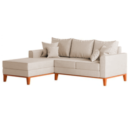 Sofá 3 Lugares Beny com Chaise Esquerdo Linho Cru - 3