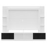 Rack Estante com Painel e Suporte para TV até 65 Polegadas e 2 Portas Oslo Multimóveis Branco/Preto - 6