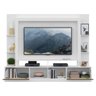 Rack Estante com Painel e Suporte para Tv até 65 Polegadas e 2 Portas Oslo Multimóveis Branco/madeir - 5