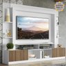 Rack Estante com Painel e Suporte para Tv até 65 Polegadas e 2 Portas Oslo Multimóveis Branco/madeir - 1