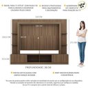 Ver imagem 3 de Rack Estante com Painel e Suporte para TV até 65 Polegadas e 2 Portas Oslo Multimóveis Madeirado