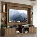 Ver imagem 1 de Rack Estante com Painel e Suporte para TV até 65 Polegadas e 2 Portas Oslo Multimóveis Madeirado