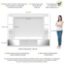 Ver imagem 3 de Rack Estante para TV até 65 Polegadas e Espelho Oslo Multimóveis Branco/Lacca Fumê