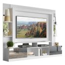 Ver imagem 2 de Rack Estante para TV até 65 Polegadas e Espelho Oslo Multimóveis Branco/Lacca Fumê