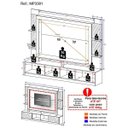 Ver imagem 5 de Rack Estante para TV até 65 Polegadas e Espelho Oslo Multimóveis Branco/Madeirado