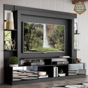 Ver imagem 2 de Rack Estante para TV até 65 Polegadas e Espelho Oslo Multimóveis Preto/Madeirado