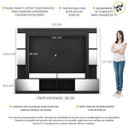 Ver imagem 4 de Rack Estante para TV até 65 Polegadas e Espelho Oslo Multimóveis Preto/Madeirado