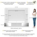 Ver imagem 3 de Rack com Painel e Suporte para TV até 65 Polegadas Portas com Espelho Oslo Multimóveis Branco/Lacca