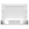 Rack com Painel e Suporte para TV até 65 Polegadas Portas com Espelho Oslo Multimóveis Branco/Preto - 6
