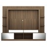 Rack com Painel e Suporte para TV até 65 Polegadas Portas com Espelho Oslo Multimóveis Madeirado/Pre - 6