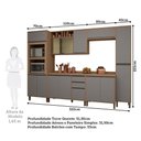 Ver imagem 5 de Cozinha Completa 6 Peças com Espaço para Micro-ondas e Tampo 310cm Isa Luciane Móveis