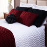 Kit Cobre Leito Sthella Branco/Vinho Dupla Face com Peseira e Almofadas Queen 09 Peças - 4