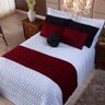 Kit Cobre Leito Sthella Branco/Vinho Dupla Face com Peseira e Almofadas Queen 09 Peças - 2