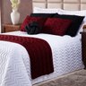 Kit Cobre Leito Sthella Branco/Vinho Dupla Face com Peseira e Almofadas Queen 09 Peças - 5