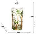 Ver imagem 2 de Conjunto de 6 Copos Alto de Cristal Wolff Palm Tree Handpaint 330ml Mesa Posta