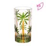 Conjunto de 6 Copos Alto de Cristal Wolff Palm Tree Handpaint 330ml Mesa Posta - 3